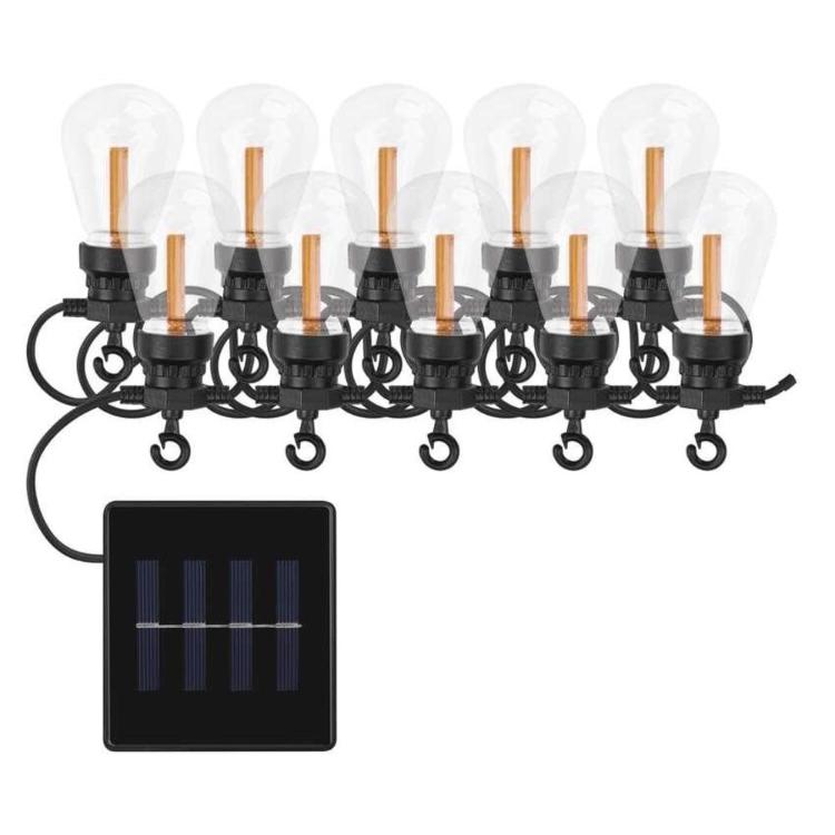 LED veriga s solarno ploščo, 5 m, zunanja in notranja