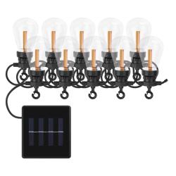 LED veriga s solarno ploščo, 5 m, zunanja in notranja