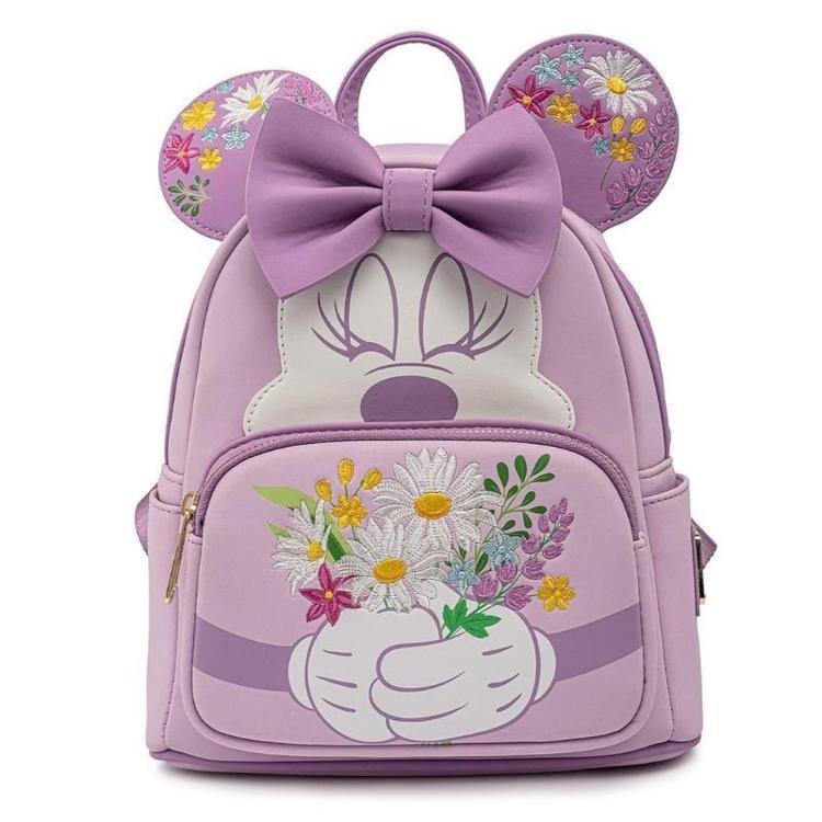 Nahrbtnik mini Loungefly Disney Minnie Holding Flowers