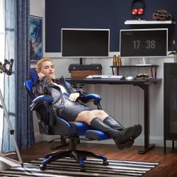 Gaming stol Songmics RCG026B01, črno-moder