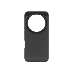 Prosojen zaščitni ovitek za Honor Magic8 Pro v črni barvi brez izrazito označenega magnetnega kroga.