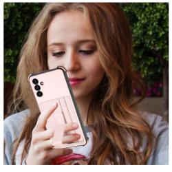 Samsung Galaxy A13 5G, gumiran ovitek z žepkom (TPUL), roza_5