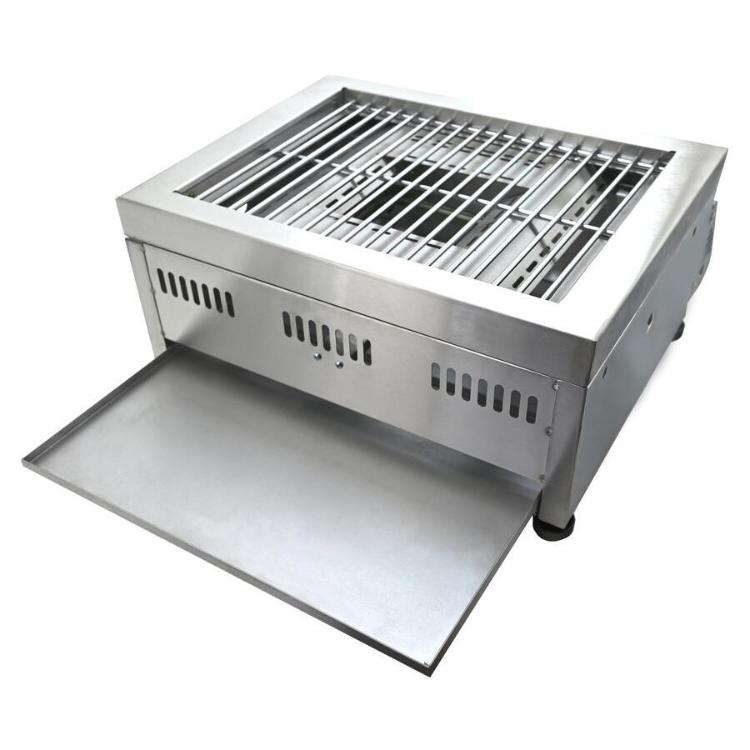  Jekleni namizni žar Cattara z odprtim pladnjem in rešetko za peko.