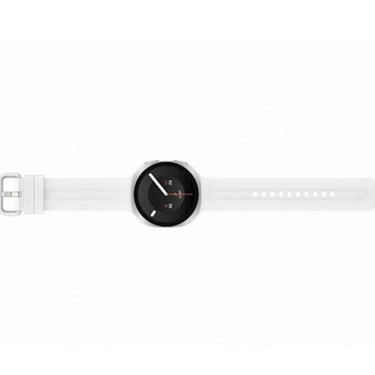 Elegantna pametna ura Galaxy Watch z LTE povezljivostjo in bež silikonskim paščkom omogoča spremljanje aktivnosti ter uporabo pametnih funkcij tudi brez telefona.