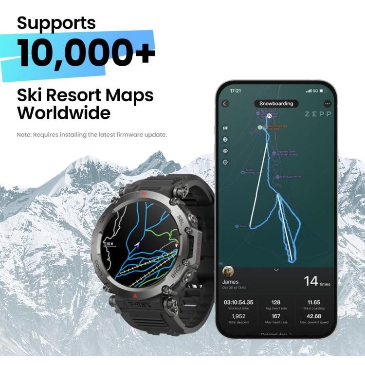 Pametna ura Amazfit T-REX Ultra, črna