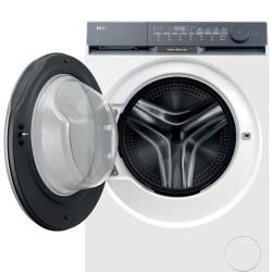 Pralni stroj Haier s kapaciteto 8 kg, velikimi vrati za enostavno nalaganje perila in naprednim sistemom Ultra Fresh Air omogoča učinkovito pranje ter dolgotrajno svežino notranjosti bobna.