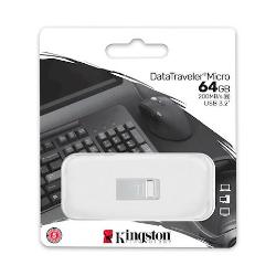 USB Ključ Kingston 64GB DT Micro, 3.1, srebrn, kovinski, micro format, 3.2.