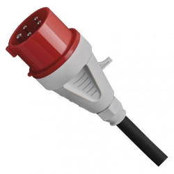 Zunanji kolutni podaljšek Emos 33 m / 3 vtičnice / črni / guma / 230V/400V / 2,5 mm2