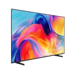 Televizor Samsung UE43M72HAU 43" v poševnem pogledu s tankim okvirjem in elegantnima stojaloma.