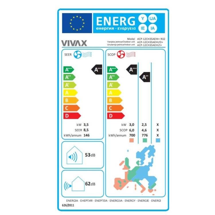 Klima Vivax H+ Design , 3,5 kW, zlata, z montažo_9