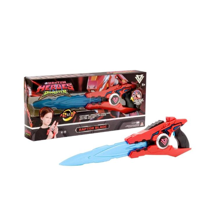 Igralni meč Raptor Blade Quantum Heroes Dinoster z zvočnimi in svetlobnimi učinki, primeren za otroke 5+.