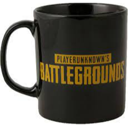 Skodelica Jinx PUBG, črna/oranžna