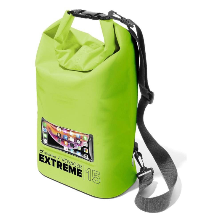 Vodoodporna torba CellularLine Extreme, 15 l, limeta