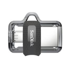 USB ključ & Micro USB 64 GB, Ultra Dual, 3.0, SanDisk, srebrno-črn, drsni priključek_1