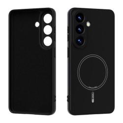 Črn TPU magnetni ovitek za Samsung Galaxy, trojna kamera, tanek dizajn, zadnji magnetni krog za polnjenje, CHA blagovna znamka.
