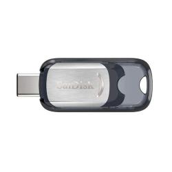 USB ključ 32 GB, Ultra, SanDisk, Type-C, USB 3.1, srebrno-črn, drsni priključek