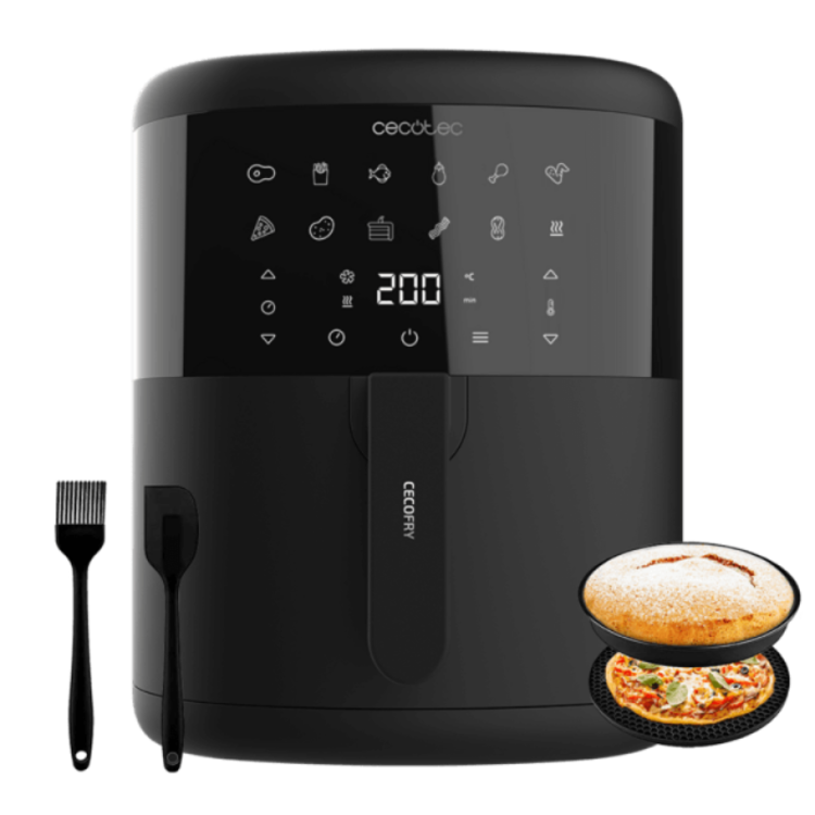Cvrtnik na vroč zrak Cecotec Cecofry Bombastik 6000 Full, 1700 W, 6 l, črna