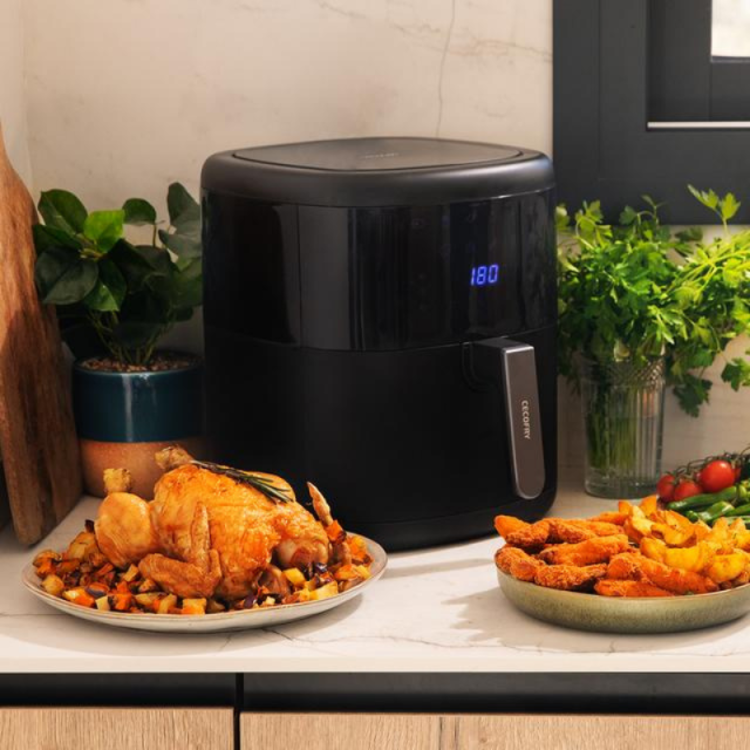 Cvrtnik na vroč zrak Cecotec Cecofry Bombastik 6000 Full, 1700 W, 6 l, črna
