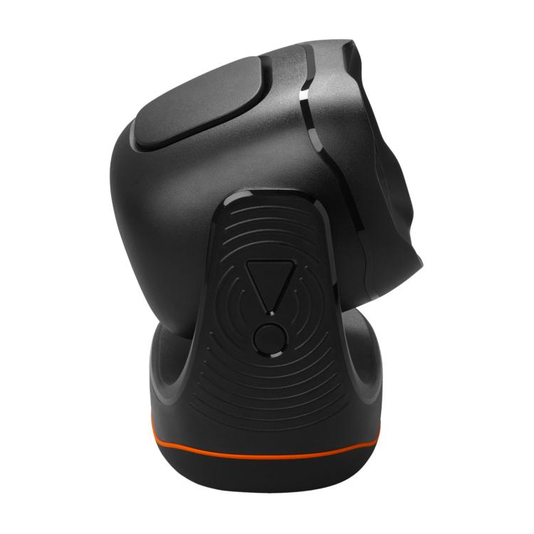 JBL Partylight Beam s stranskim pogledom na vrtljivo ohišje in stabilno osnovo.