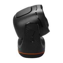 JBL Partylight Beam s stranskim pogledom na vrtljivo ohišje in stabilno osnovo.
