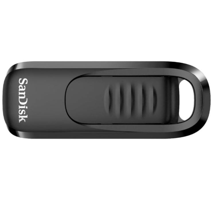 USB-C ključ SanDisk Ultra Slider 64 GB, 3.2 Gen1, 300 MB/s, črn