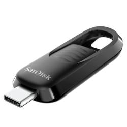 USB-C ključ SanDisk Ultra Slider 64 GB, 3.2 Gen1, 300 MB/s, črn