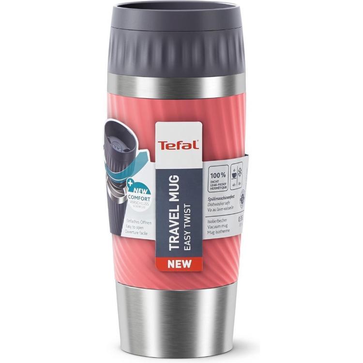 Potovalni termo lonček Tefal Easy Twist N2011610, 0,36 l, siva