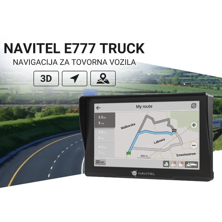 Navigacija GPS za tovornjak Navitel E777 7", 3D prikaz