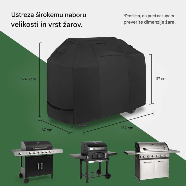 Prevleka za žar VonHaus, črna