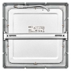 Nadometni LED panel Emos, kvadratni, srebrn, 18W, nevtralno bela
