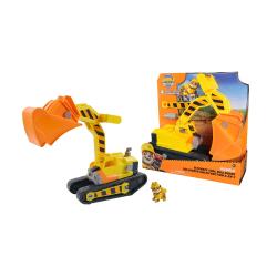 Igralno gradbeno vozilo Rubble Ultimate Tool Bulldozer 2-v-1 iz Rubble & Crew s figurico Rubble in zamenljivimi orodji, za otroke 3+.