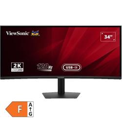 ViewSonic, 34" ukrivljen UWQHD monitor, 120 Hz, USB‑C povezava, energijski razred F.