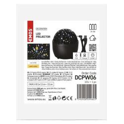 LED dekorativni projektor Emos zvezde, 3× AA, notranji