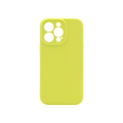 Silikonski ovitek (liquid silicone) za Apple iPhone 15 Pro Max, Soft, rumeno zelena