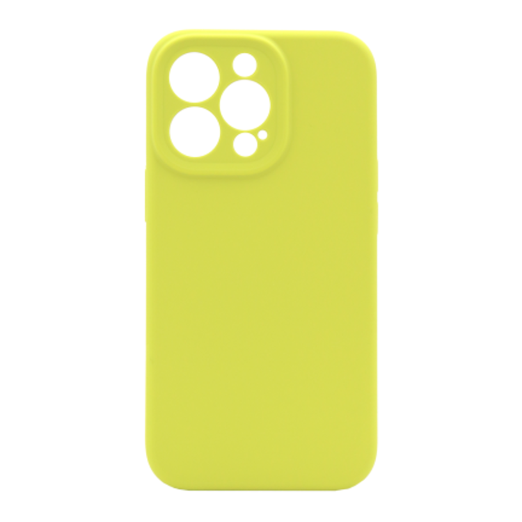 Silikonski ovitek (liquid silicone) za Apple iPhone 15 Pro Max, Soft, rumeno zelena
