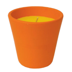 Sveča ROURA 340225.085.2, Citronela v keramiki 80 X 82 mm, oranžna