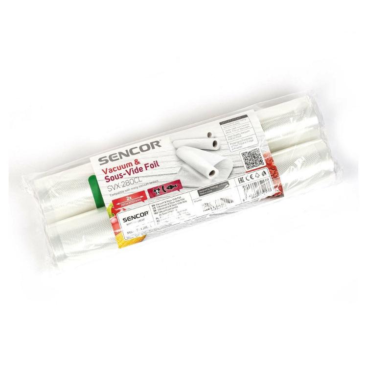 Pakiranje več rol vakuumske folije v prozorni embalaži