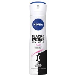 Dezodorant NIVEA Invisible for Black & White Clear sprej za ženske