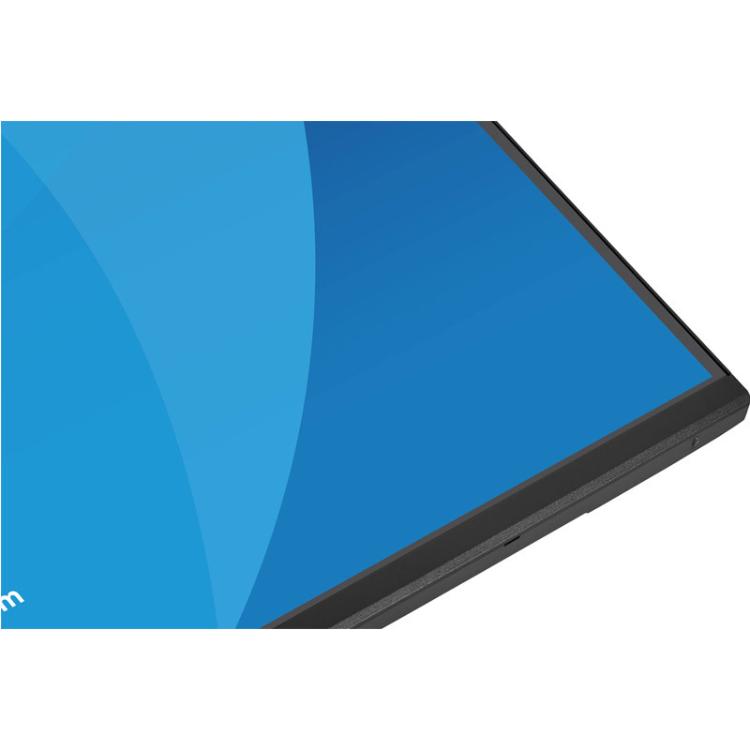Detajl tankega roba iiyama ProLite monitorja z mat zaslonom in minimalističnim črnim okvirjem.