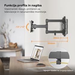 Pregibni nosilec za TV/monitor VonHaus 23-27'', do 35 kg