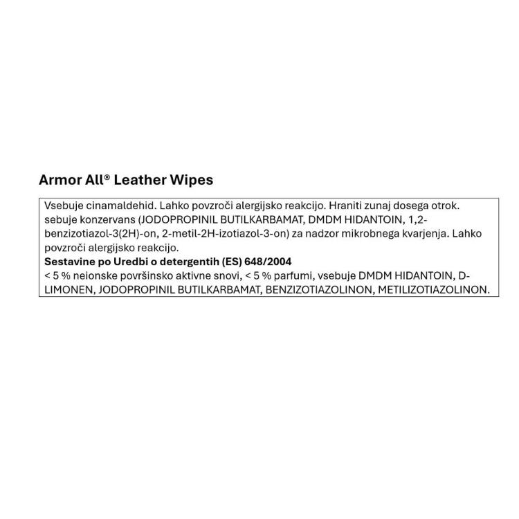Robčki za čiščenje in zaščito usnja Armor All Leather Wipes_2