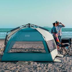 Šotor za na plažo Outdoor Master Pop - Up, moder in siv 
