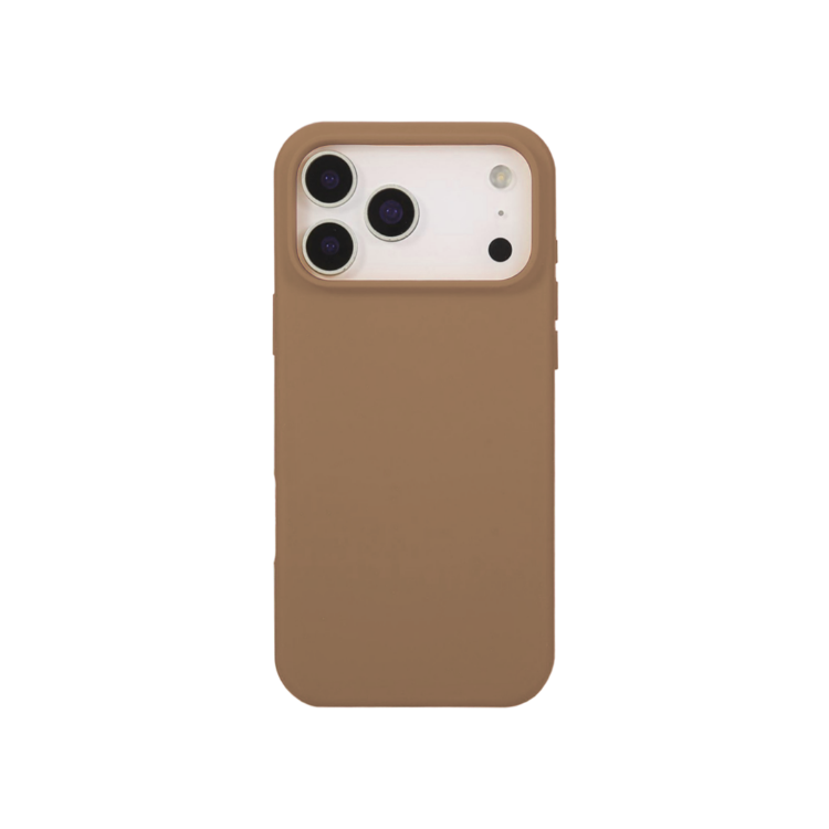 Eleganten rjav gumiran ovitek za iPhone 17 Pro Max