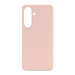Roza silikonski ovitek (Liquid Silicone) za Samsung Galaxy S26 z mehko mat površino, tankim profilom in natančnim izrezom za kamero.