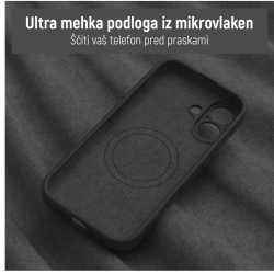 Notranjost mint ovitka N‑Soft Magnetic z mehko podlogo iz mikrovlaken za zaščito telefona pred praskami.