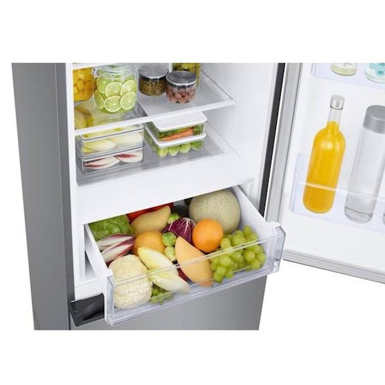 Hladilnik z zamrzovalnikom Samsung RB38C600ESA/EF, 389 l, E, 203 cm, inox