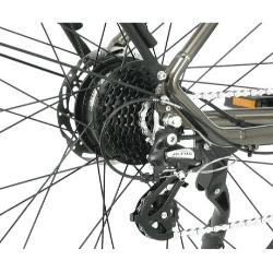 MS Energy e-kolo, detajl zadnjega pesta, kaseta in menjalnik Shimano Altus, disk zavora, napere.