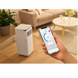 Upravljanje klimatske naprave Sencor SAC MT7043C prek mobilne aplikacije na pametnem telefonu z nastavljeno temperaturo 23 °C