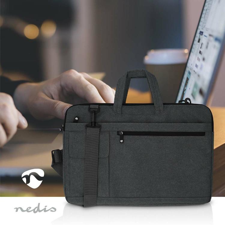 Torba za prenosnik Nedis NBBG17150BK 17-18 inch, črna
