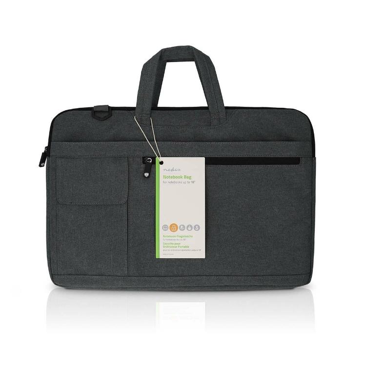 Torba za prenosnik Nedis NBBG17150BK 17-18 inch, črna